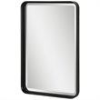Uttermost Croften Iron and MDF Wood Vanity Mirror in Matte Black