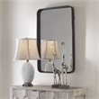 Uttermost Croften Iron and MDF Wood Vanity Mirror in Matte Black