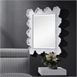 Uttermost Sea Coral Coastal Glass and Resin Mirror in Matte White