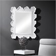 Uttermost Sea Coral Coastal Glass and Resin Mirror in Matte White