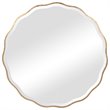 Uttermost Aneta Round MDF Wood and Glass Mirror in Aged Gold