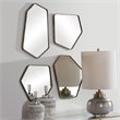 Uttermost Linneah Contemporary Metal MDF Glass Mirror in Aged Gold (Set of 4)