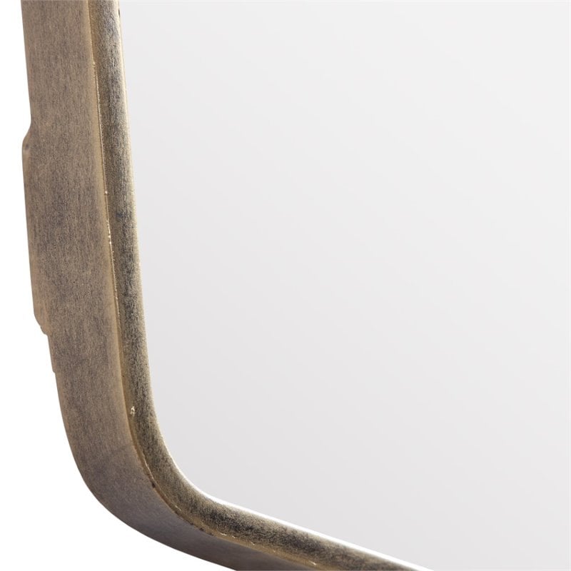 Uttermost Linneah Contemporary Metal MDF Glass Mirror in Aged Gold (Set of 4)