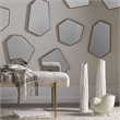 Uttermost Linneah Contemporary Metal MDF Glass Mirror in Aged Gold (Set of 4)