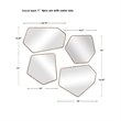 Uttermost Linneah Contemporary Metal MDF Glass Mirror in Aged Gold (Set of 4)