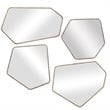Uttermost Linneah Contemporary Metal MDF Glass Mirror in Aged Gold (Set of 4)