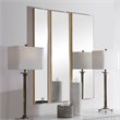 Uttermost Rowling Modern Metal MDF and Glass Mirror in Gold Leaf (Set of 3)
