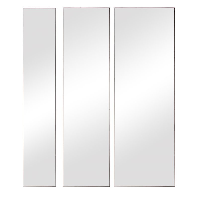 Uttermost Rowling Modern Metal MDF and Glass Mirror in Gold Leaf (Set of 3)