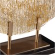 Uttermost Layan Coastal Marble and Steel Art Glass Charger in Gold/Black