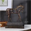 Uttermost Titan Farmhouse Polyresin Horse Sculpture in Antique Bronze