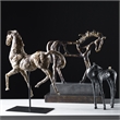 Uttermost Titan Farmhouse Polyresin Horse Sculpture in Antique Bronze