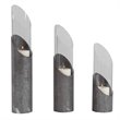 Uttermost Karter Iron and Glass Candleholder in Raw Iron Gray (Set of 3)