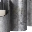 Uttermost Karter Iron and Glass Candleholder in Raw Iron Gray (Set of 3)