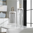 Uttermost Hayworth Seeded Glass and Marble Containers in White (Set of 2)