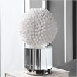 Uttermost Cascara Resin Crystal and Steel Sea Shell Sculpture in White