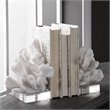 Uttermost Charbel Coastal Resin and Crystal Bookend in White (Set of 2)