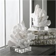 Uttermost Charbel Coastal Resin and Crystal Bookend in White (Set of 2)