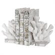 Uttermost Charbel Coastal Resin and Crystal Bookend in White (Set of 2)