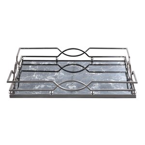uttermost eugenie tray in polished nickel