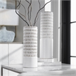 Uttermost Angelou Coastal Style Ceramic Vase in White (Set of 2)