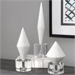 Uttermost Alize Coastal Stone and Crystal Sculpture in White (Set of 3)