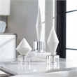 Uttermost Alize Coastal Stone and Crystal Sculpture in White (Set of 3)