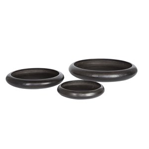uttermost roderick round tray in black nickel (set of 3)
