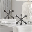 Uttermost Harlan Contemporary Aluminum Objects in Black Nickel/Gray (Set of 2)