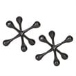Uttermost Harlan Contemporary Aluminum Objects in Black Nickel/Gray (Set of 2)