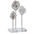 Uttermost Cyrene Contemporary Steel Marble and Crystal Accessory in White