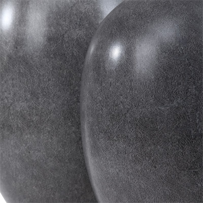 Uttermost Riordan Ceramic Vase in Marbled Black and White (Set of 2)