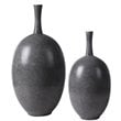 Uttermost Riordan Ceramic Vase in Marbled Black and White (Set of 2)