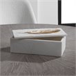 Uttermost Nephele Transitional Polyresin Stone Box in Aged White