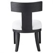 Uttermost Idris Modern Solid Wood and Fabric Armless Chair in Charcoal Black