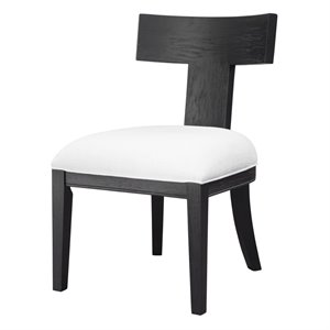 uttermost idris armless chair in charcoal black
