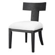 Uttermost Idris Modern Solid Wood and Fabric Armless Chair in Charcoal Black