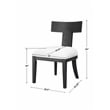 Uttermost Idris Modern Solid Wood and Fabric Armless Chair in Charcoal Black