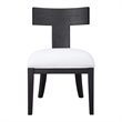 Uttermost Idris Modern Solid Wood and Fabric Armless Chair in Charcoal Black