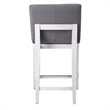 Uttermost Brazos Contemporary Wood and Fabric Counter Stool in Aged White
