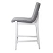 Uttermost Brazos Contemporary Wood and Fabric Counter Stool in Aged White