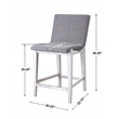 Uttermost Brazos Contemporary Wood and Fabric Counter Stool in Aged White