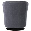 Uttermost Biscay Wood Iron and Fabric Swivel Chair in Charcoal Gray
