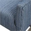 Uttermost Galiot Coastal Wood and Fabric Wingback Accent Chair in Blue and White