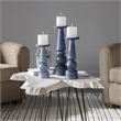 Uttermost Cassiopeia Glass Candleholder in Midnight Blue (Set of 3)