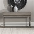 Uttermost Kamala Oak MDF and Stainless Steel Console Table in Mushroom Gray