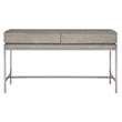Uttermost Kamala Oak MDF and Stainless Steel Console Table in Mushroom Gray