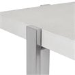 Uttermost Arnaut Steel and MDF Wood Accent Table in Milk White