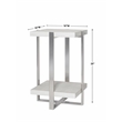 Uttermost Arnaut Steel and MDF Wood Accent Table in Milk White