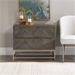 Uttermost Armistead MDF Wood and Steel Drawer Chest in Dark Walnut