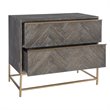 Uttermost Armistead MDF Wood and Steel Drawer Chest in Dark Walnut